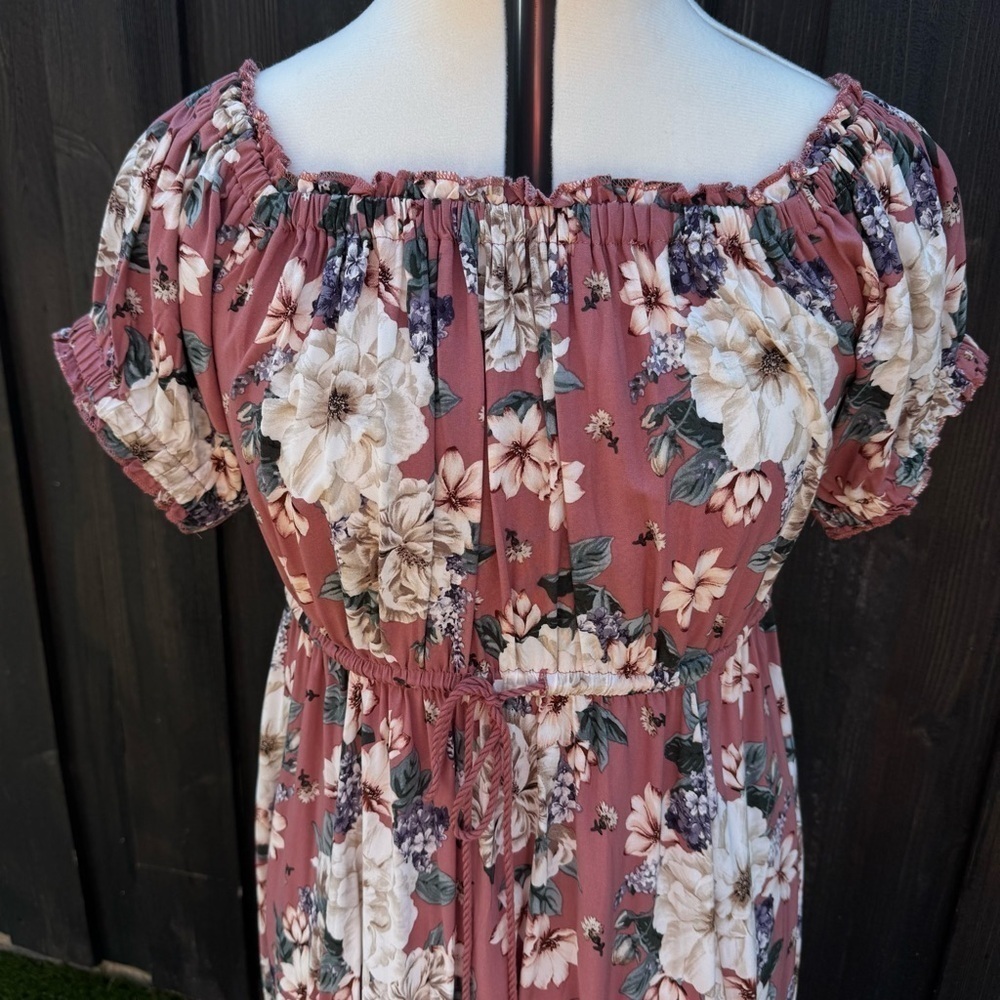 Torrid Floral Midi Challis Dress Size 10 - Picture 14 of 15